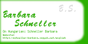 barbara schneller business card